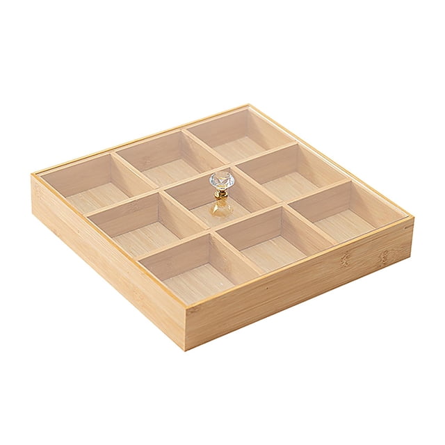 Abbracc Dried Fruit Platter Tray Appetizer Plate Snack Storage Container Multifunctional 9 Grids