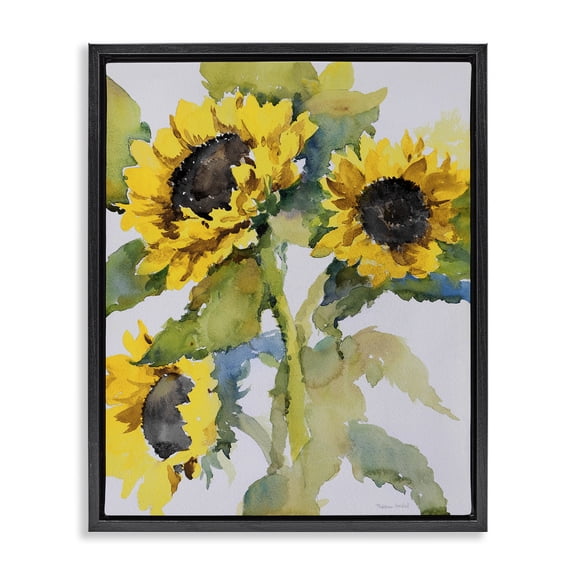 Stupell Industries Farmhouse Bright Blooming Bouquet Black Floating Frame Canvas Art, 17 x 21, by Theresa Troise Heidel