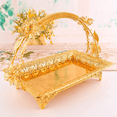 thumbnail image 3 of Fruit Snack Basket European Classic Style Gold Metal Single Layer Multipurpose Snack Basket for Living Room Gift Table, 3 of 6