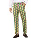 thumbnail image 1 of INSPIRAR CHIC Pantalones de Hombre Patrón de Cuadros de Diamante Ajuste Regular Pantalones de Traje en Bloque de Color 34 Verde Púrpura, 1 of 6