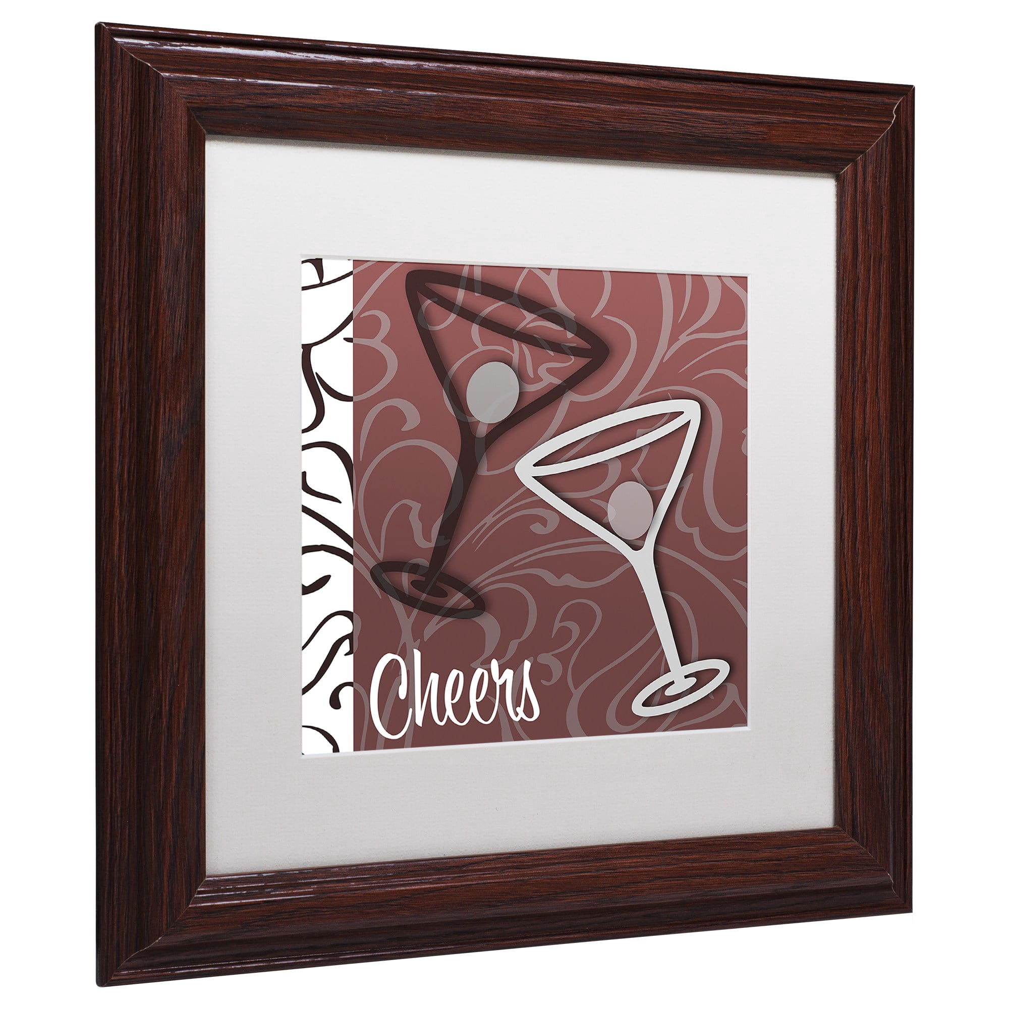 Trademark Fine Art "Cheers I" Canvas Art by Color Bakery White Matte, Wood Frame
