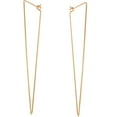thumbnail image 3 of Humble Chic Spike Threader Hoop Earrings - Geometric Arrow Thin Wire Drop Dangles, 18K Gold Plated, 3 of 8