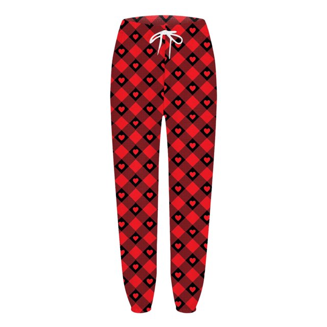 Pantalones deportivos Gibobby para mujer con estampado y cordón Rojo XL