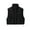 Black, variant on Cropped Padded Vest for Women Zip up Sleeveless Stand Collar Bottom Drawstring Jackets Coat with Pockets