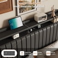 thumbnail image 4 of Bingirl Queen - Size Floating Bed Frame with RGB LED Lights and Storage Headboard, Upholstered, with Charging Station, 50 - inch Tall Headboard, Leather Bed Frame, No Box Spring Needed (Black), 4 of 8