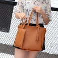 thumbnail image 4 of Mwjwdo Women's Vintage Oil Wax Leather 4-Piece Tote Bag Set, Solid Color Top Handle Satchel Crossbody Handbags for Daily Commute Brown, 4 of 4