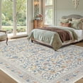 thumbnail image 5 of UERMEI 6x9 Area Rugs for Living Room, Indoor Washable Rug, Floral Area Rugs for Bedroom Home Office Decor Dining Room Carpets, Non Slip Low Pile - Beige/Blue/Brown, 5 of 14