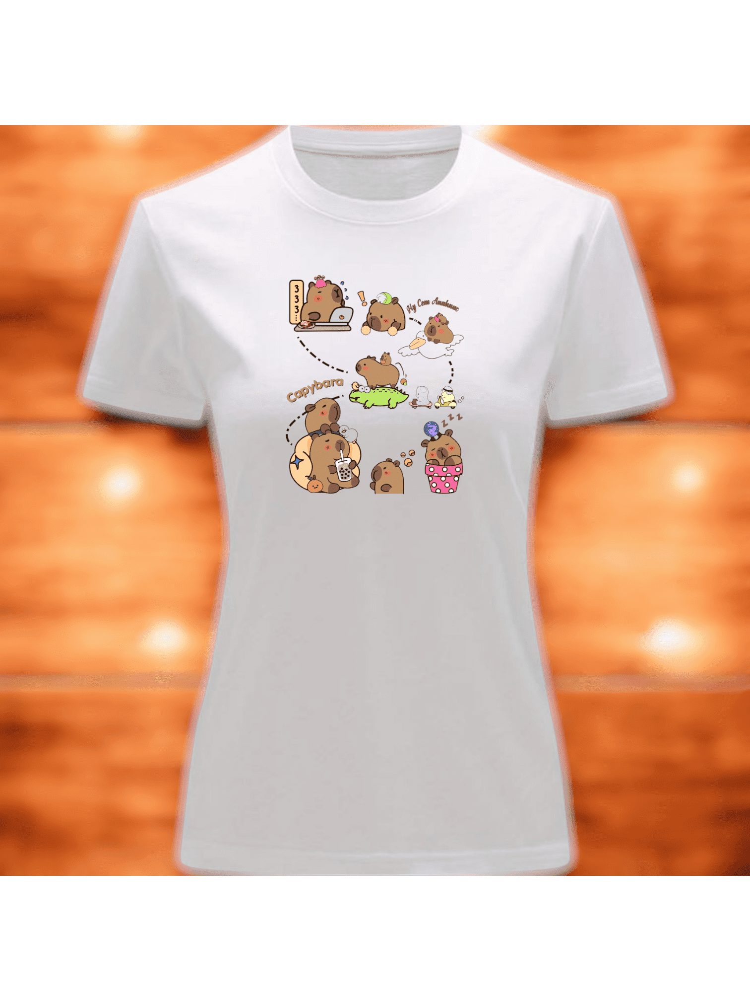 Playera Blusa De Capybara y Amigos Ropa Para Mujer Capibara Color ...