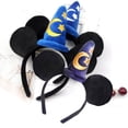 thumbnail image 2 of Gorro mágico con bordado de dibujos animados y orejas de Mickey Mouse, diadema con gorro de luna de estrella, diadema para espectáculo MOE, gorro de Papá Noel, sombreros para niñas, 2 of 4