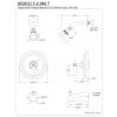 thumbnail image 2 of Kingston Brass KB2635MLT Wall Mount Tub and Shower Faucet Trim Only, Oil Rubbed Bronze, 2 of 5