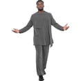 thumbnail image 3 of African Suit for Men Traditional Dashiki Stripe Blazer and Pants 2 Piece Set Business Dress Suit Party Wedding Evening, 3 of 5