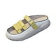 thumbnail image 5 of Sandalias de mujer con goma, sandalias de playa con chanclas, sandalias planas, ligeras Amarillo, 5 of 9