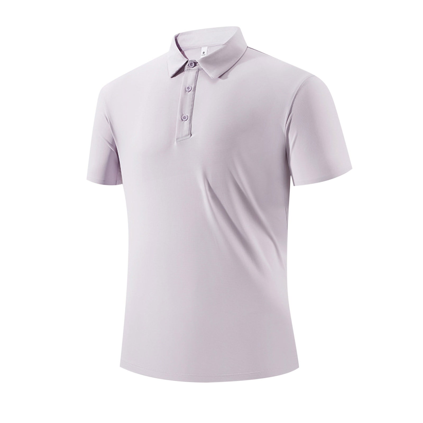 Qgtaibl Men s Lightweight Golf T-Shirts Moisture Wicking Performance Short Sleeve Collared Shirts for Casual Athletic Business Purple XL