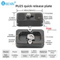 thumbnail image 1 of Mini Plate Quick Release Plate Tripod Plate Quick Release Camera Plate PU-25 1/4 Screw Mount For Arca Swiss DSLR Camera PU25, 1 of 5