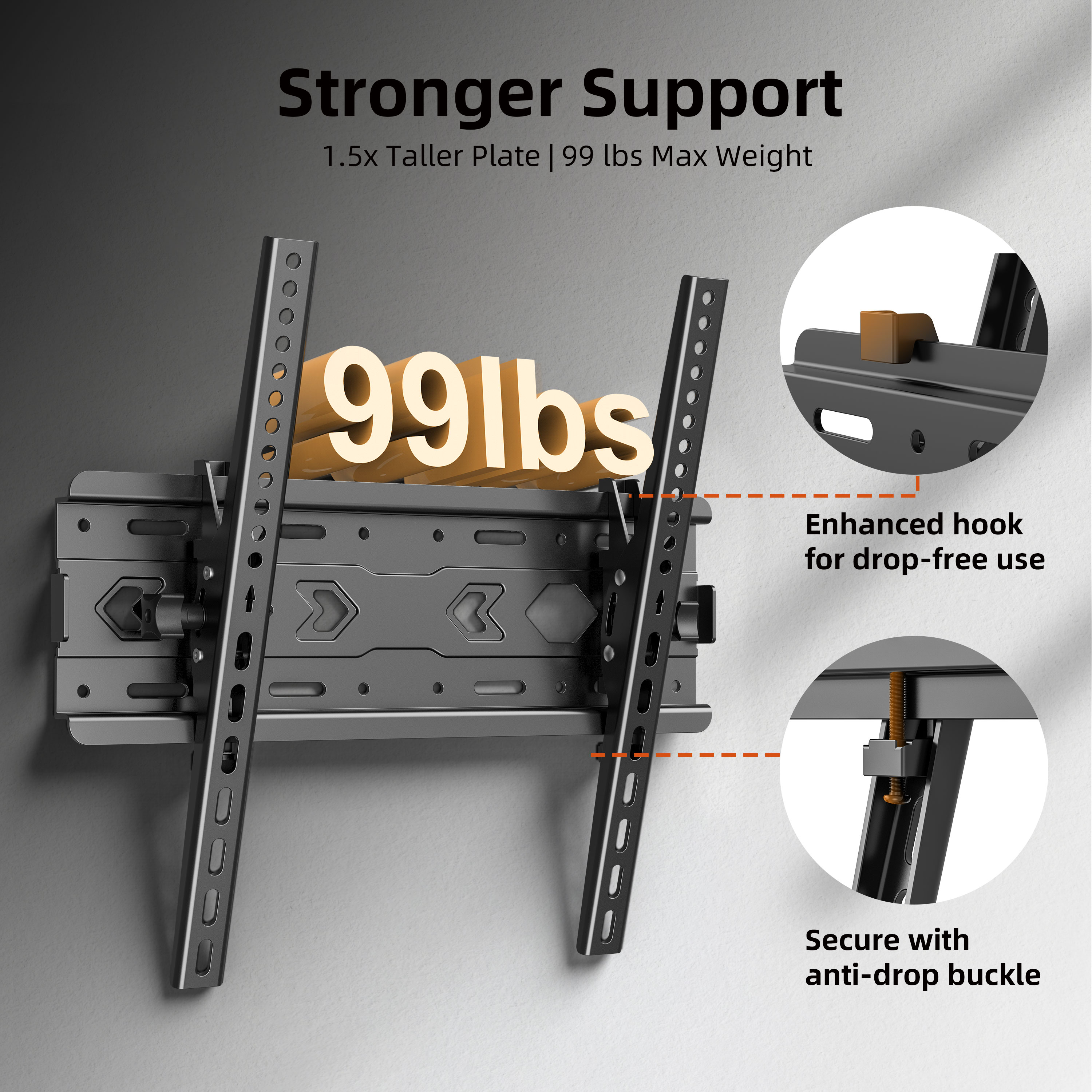 MountLiving Tilting TV Wall Mount for 23-70 Inch TVs, 99 lb Capacity photo 2