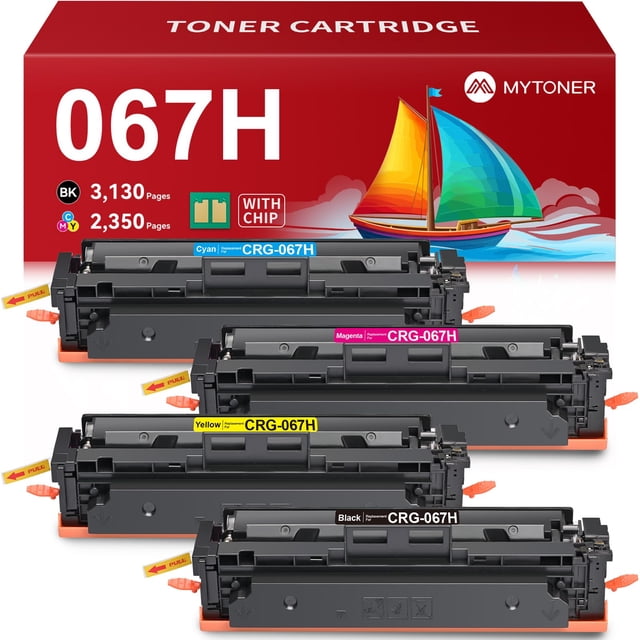 Juego de cartuchos de tóner MYTONER 067H 067 de alta capacidad, paquete de 4