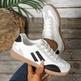 thumbnail image 5 of Womens Sneakers, Sneakers for Women, Womens Tennis Shoes, Women Classic Retro Gum Sole Fashion Sneakers Casual Tennis Skate Shoe Comfort Walking Footwear Anti Slip Trainers, Black 5.5, 5 of 9