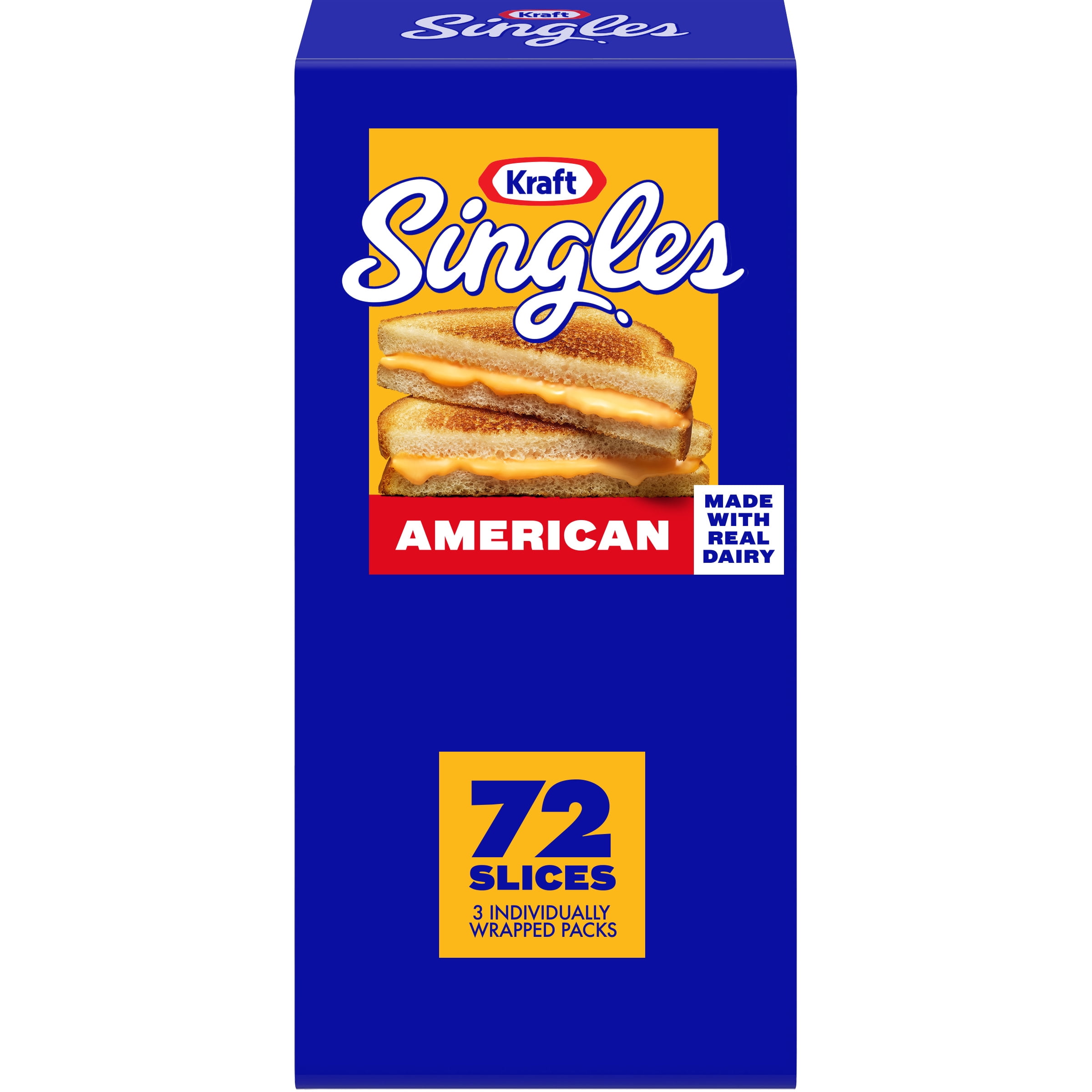 Kraft Singles American Cheese Slices, 72 Ct Box