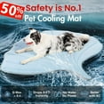 thumbnail image 6 of Dog Cooling Eco-friendly Mat, Cooling Pad, Pet Cool Mats for Dogs and Cats use in Crate, Tunk, Camping, Outdoors, Portable, Machine Washable, Durable, Without Gel, 6 of 9