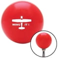 thumbnail image 1 of American Shifter  White Wing it Red Shift Knob with M16 x 1.5 Insert Shifter Auto Manual Custom Brody, 1 of 1