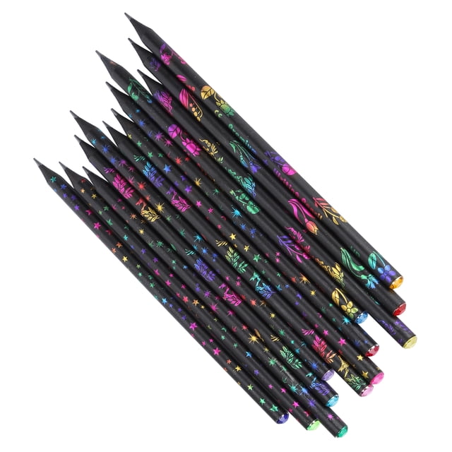 12 Uds. Lápiz Blackwood HB para niños, lápiz para escribir y dibujar con diamantes de imitación incrustados