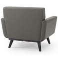 thumbnail image 3 of Ergode Engage Top-Grain Leather Living Room Lounge Accent Armchair - Gray, 3 of 5