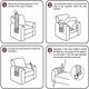 thumbnail image 3 of Bolsa de almacenamiento para reposabrazos Organizador de reposabrazos de sofá antideslizante 90 * 33 cm 5 bolsillos Organizador de sofá para TV Control remoto Revista Libros Teléfono celular, marrón JFHHH pequeña, 3 of 5