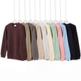 thumbnail image 3 of 380g combed cotton heavyweight terry cloth drop shoulder crew neck sweatshirt for men, trendy autumn and winter, thick solid color long-sleeved base layer for women., 3 of 4