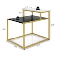thumbnail image 6 of Marble Side Table, 2-Tier Metal Frame End Table for Living Room, Bedroom - Elegant Sofa Side Table with Adjustable Feet, 6 of 9