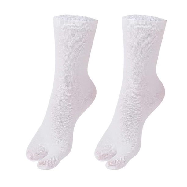 Calcetines unisex con zuecos, calcetines lavables con separación de dedos para uso diario (blanco)
