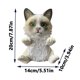 thumbnail image 3 of Adorno de gato, estatua de resina artesanal, decoración para el hogar, la oficina o el dormitorio, figura de gato única, pequeño detalle decorativo para estante, material de resina marrón,, 3 of 9