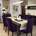 thumbnail image 3 of Unique Bargains Stretch Plush Short Dining Chair Cover Purple, 3 of 8