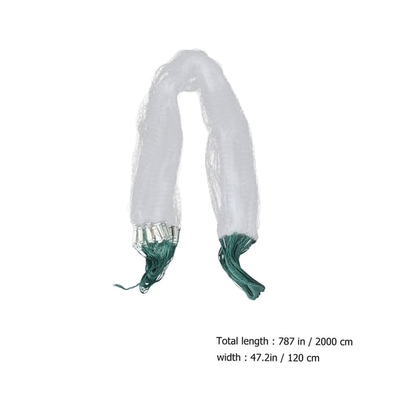 OUNONA Transparent Monofilament Fishing Gill Network Green with Float for Outdoor Use