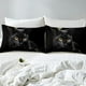 thumbnail image 4 of Ropa de cama para niñas niños lindo gato negro patrón colcha 3 piezas animal negro, 4 of 4