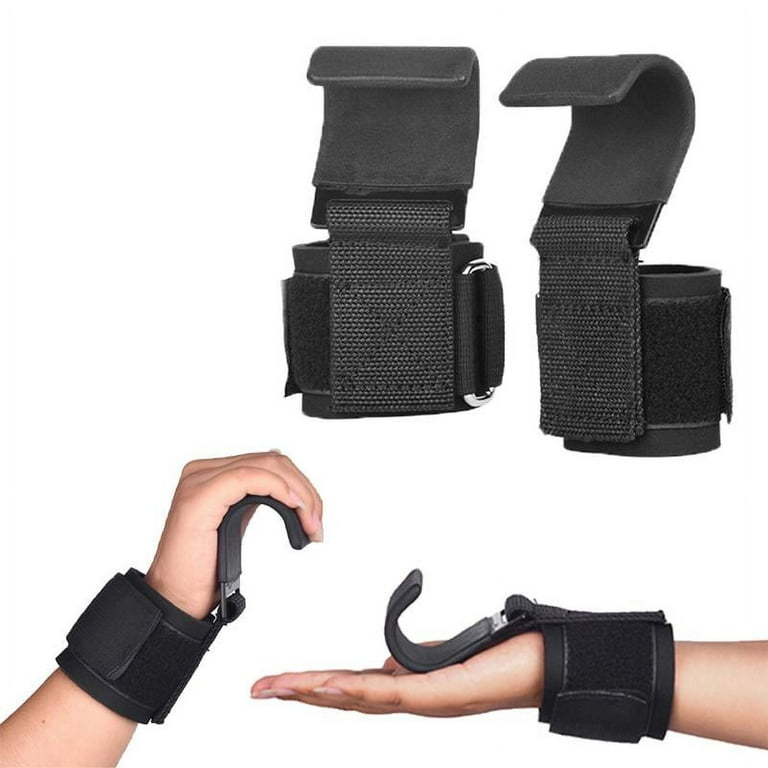 Weight Training Hooks, Wrist Support Gripper Strap, 2PCS Weightlifting  Gloves for Power Lifting Wrist Workout 