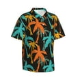 thumbnail image 2 of Daiia Palm Trees Hawaiian Shirt for Men Gentle Cotton Regular Short Sleeve Casual-X-Large, 2 of 9