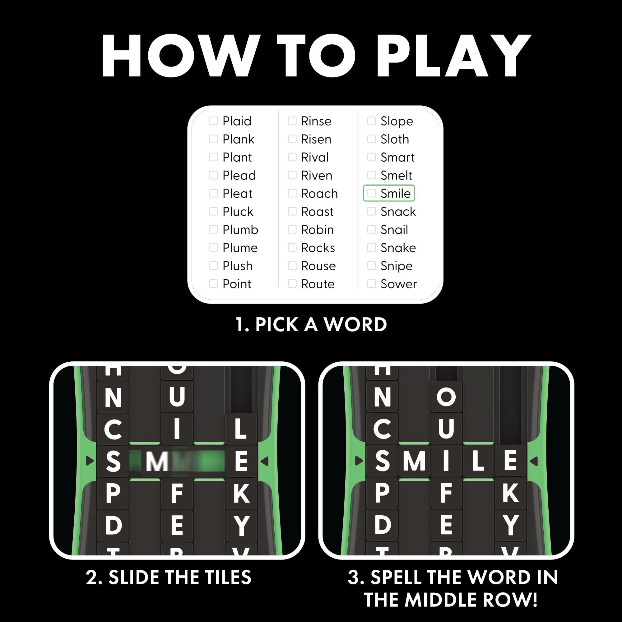 Educational Insights Slidewise, Word Puzzle Brain Teaser Game for Kids and Adults 8 and up