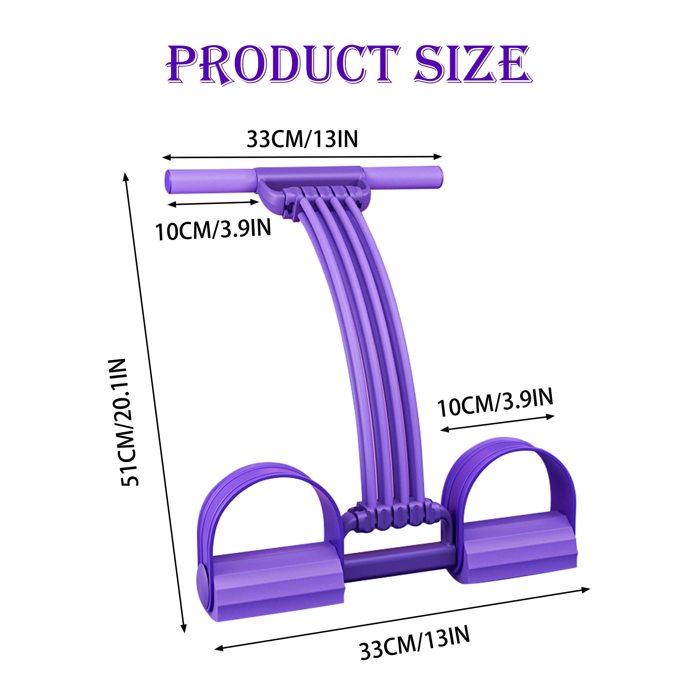 Pedal Resistance Bands with Handles, Multi-Function Tension Rope Band & Pedal Puller Resistance Band for Abdomen/Waist/Arm/Leg Stretching Slimming Training
