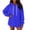 Dark Blue #007, variant on Womens Hoodies Pullover Comfy Hooded Oversized Long Sweatshirts Ladies Casual Fall Sweaters Tops with Pockets Fluorescence Yellow M