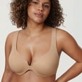 thumbnail image 3 of DELIMIRA Women's Front Closure Racerback Bras Plus Size Underwire Unlined Full Coverage Bras, 3 of 3