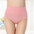 thumbnail image 3 of Bigersell Womens Underwear Bikini Clearance Crotchless Panties Tangas Panty Style P-1257 Spandex Shaping Panties Plus Size Thongs Ladies Briefs High Waist Women's Panties Pink XL, 3 of 6
