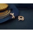 thumbnail image 3 of Drop Dangle Earrings Women 2 Ct Round Cut White Moissanite 14K Rose Gold Plated, 3 of 3