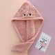 thumbnail image 1 of Gorro para secar el cabello con orejas de gato de dibujos animados, mascarilla facial desmaquillante, toalla seca absorbente de vellón coral, 1 of 4