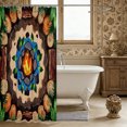 thumbnail image 3 of Manfei Camping Campfire Shower Curtain 72Wx84L,Adventure Theme Bathroom Shower Curtain, 3 of 6