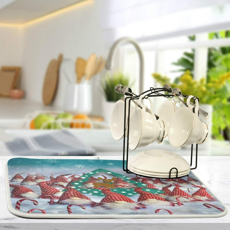 Christmas kitchen drying mat hotsell