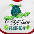 thumbnail image 4 of Inktastic Port St. Lucie, Florida Happy Sea Turtle Boys or Girls Baby Bib, 4 of 4