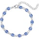 thumbnail image 2 of 2 pulseras de mal de ojo para mujer, pulseras de cadena de ojo azul, pulseras de mal de ojo para niñas (plata), 2 of 5
