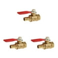 thumbnail image 1 of mmirethe Various Type Ball Valve Threaded Brass Ball Valve 12mm 8mm Red 3Set, 1 of 6