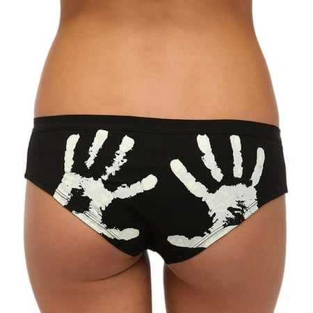 

Dadaria Women Underwear Cotton Women Funny Lingerie Briefs Underwear Panties T string Thongs Knickers Black XL Women