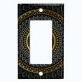 thumbnail image 5 of Metal Light Switch Plate Cover Gold Black Mandala Circle Pattern MDL006, 5 of 15